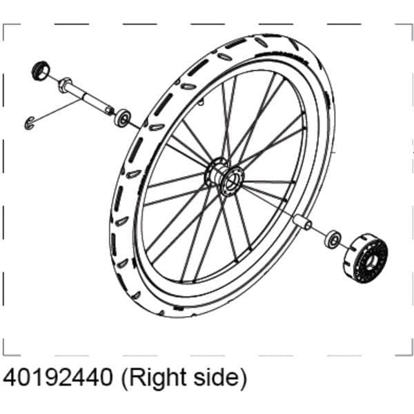 Thule Right Hand Wheel Assembly for Cross and Lite 17-X