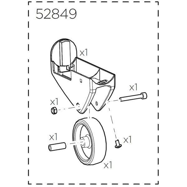 Thule 52849 Transport wheel EasyFold XT Right