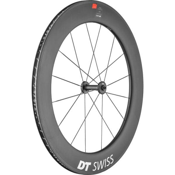 DT Swiss ARC 1100 DICUT wheel; carbon clincher 80 x 17 mm rim; front