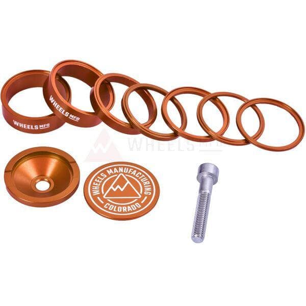 Wheels Manufacturing Pro StackRight Headset Spacer Kit - Orange