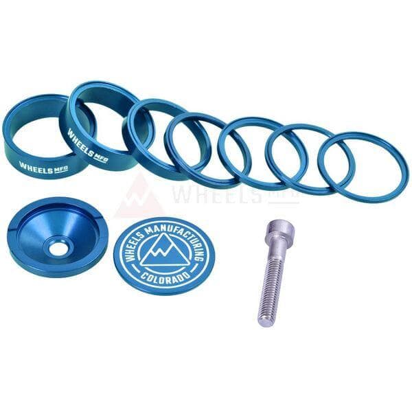 Wheels Manufacturing Pro StackRight Headset Spacer Kit - Teal