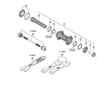 Shimano Spares HB-M8010 complete hub axle